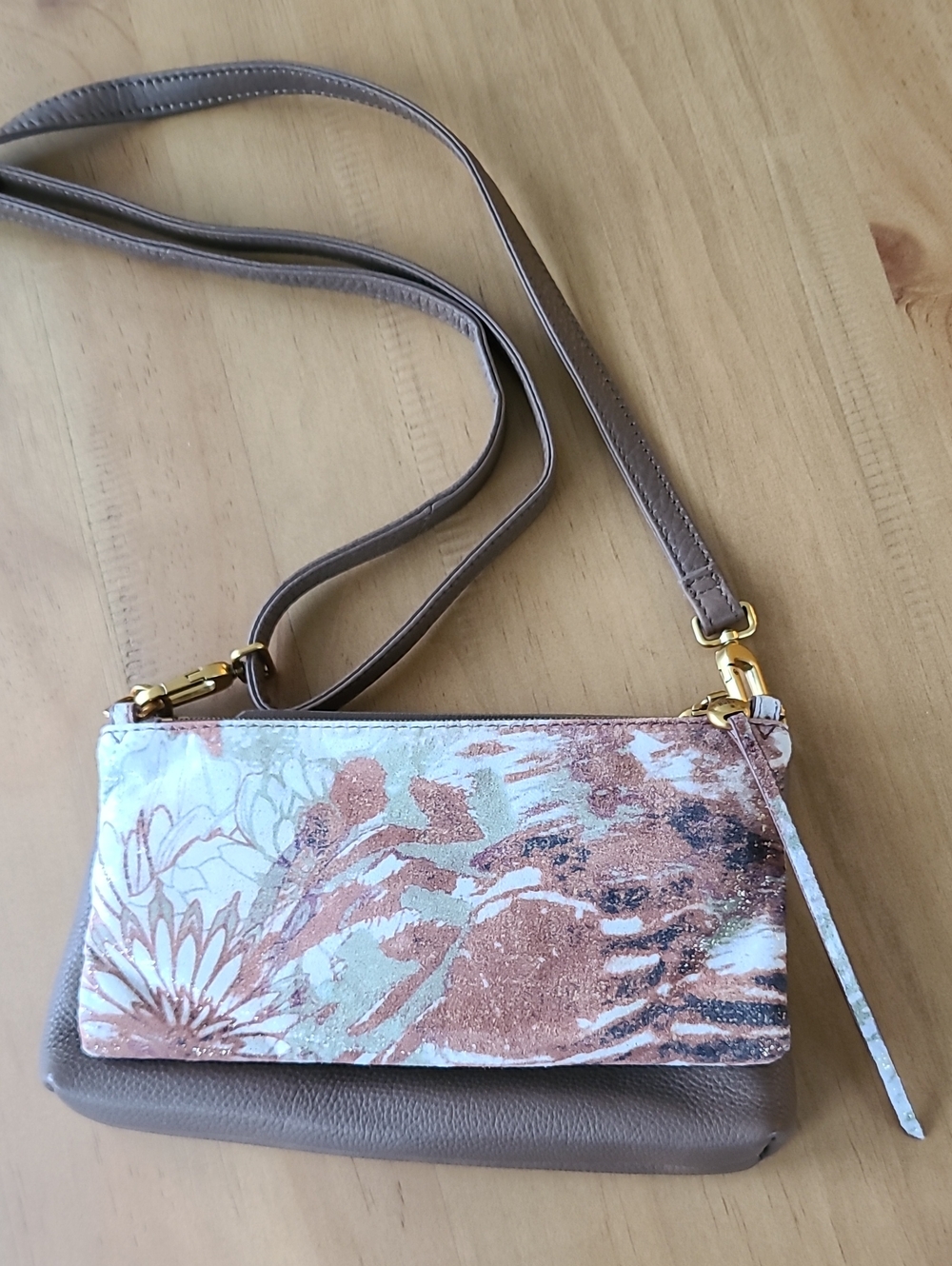 Hobo DARCY Double Crossbody In Mixed Leathers.